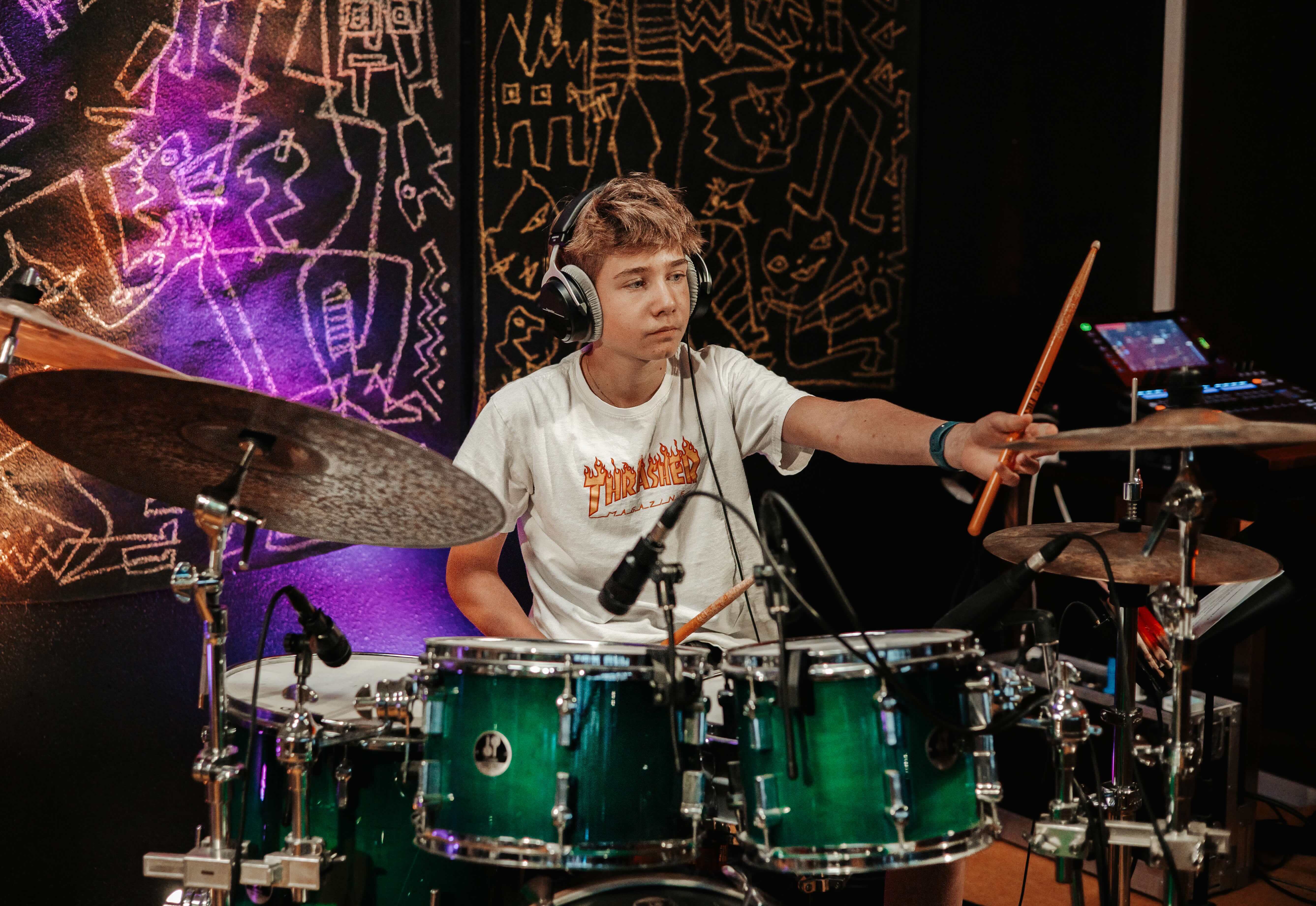 Schlagzeugvorspielstunde bei der MIKA Musikschule
